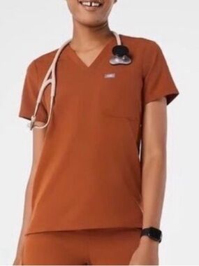 Figs Atlantic fall Catarina, one pocket V-neck scrub top extra small